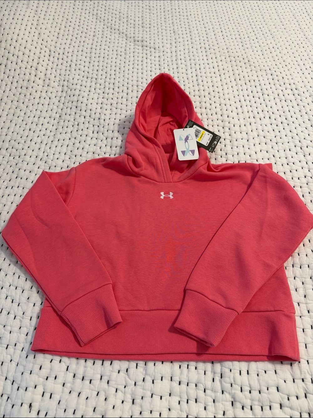 Under Armour Pink Girl’s Hooded Pullover Sweatshirt